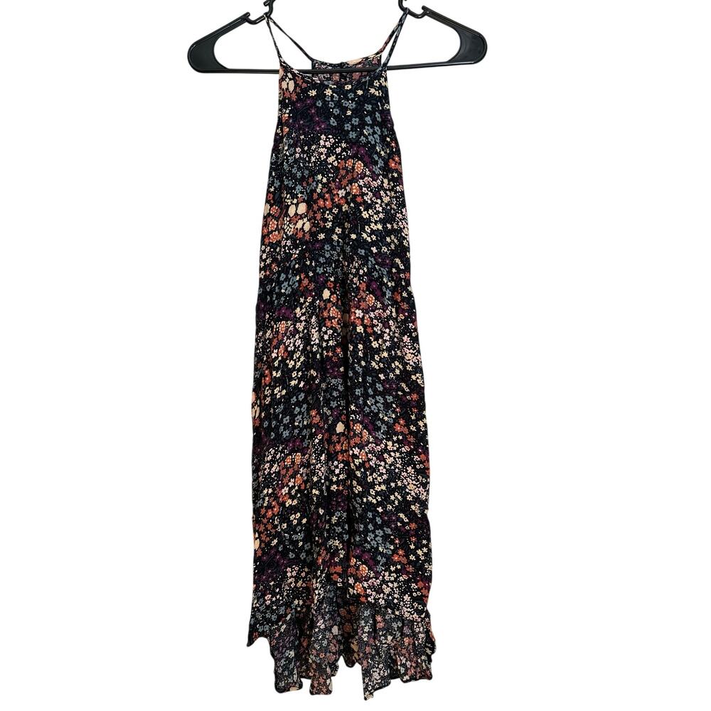 Urban Outfitters Kimchi Blue Florence Ditsy Dark Floral High Halter Dress Size M
